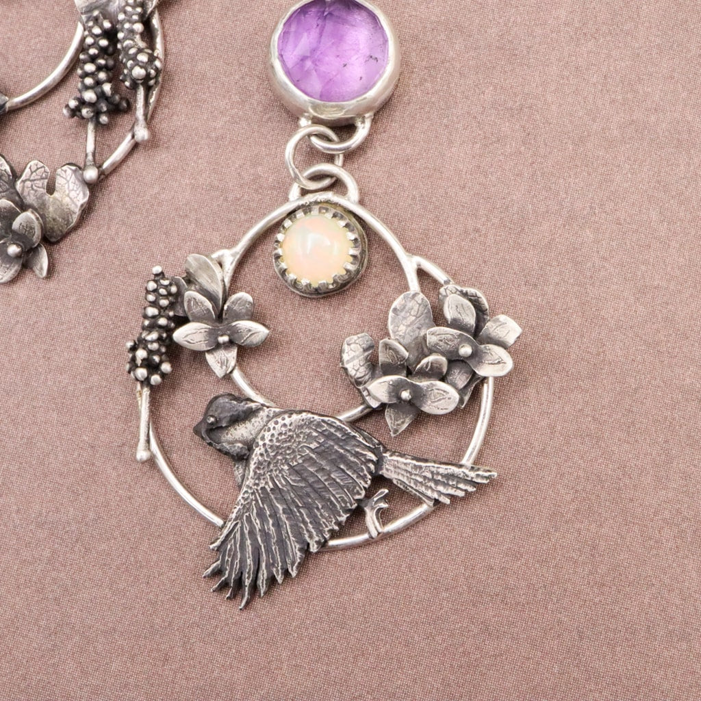 Chickadee Hoop Earrings