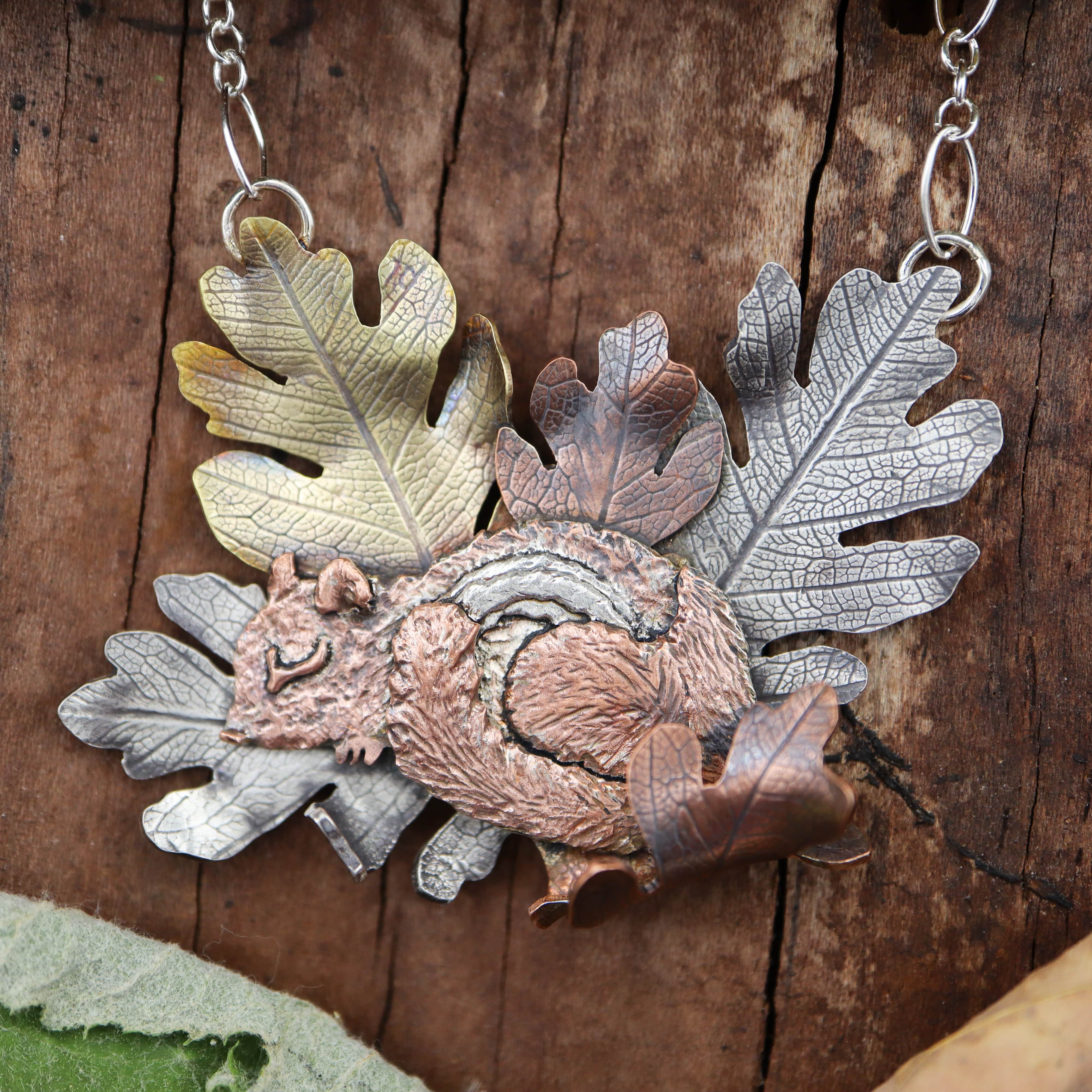 Sleepy Chipmunk Necklace
