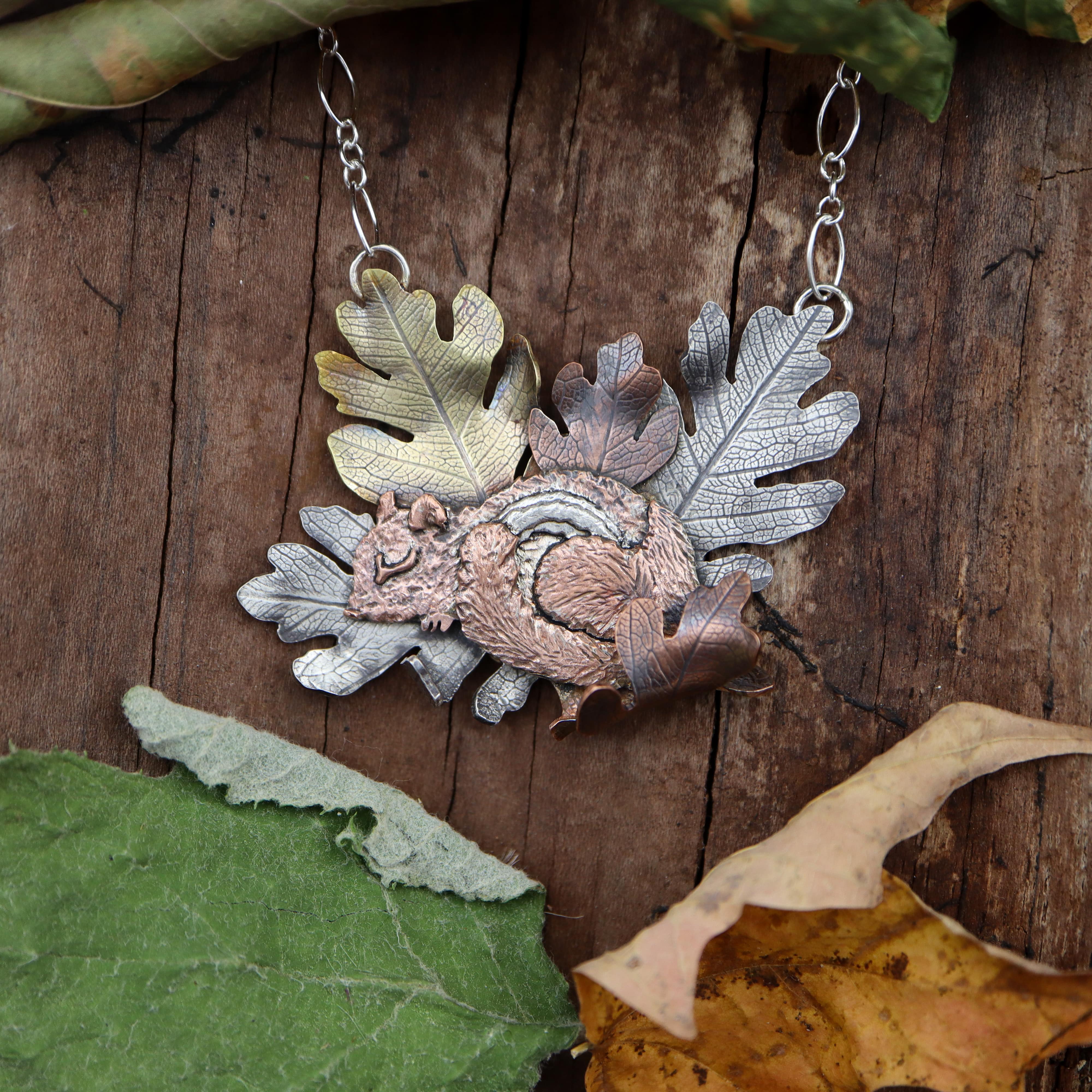 Sleepy Chipmunk Necklace
