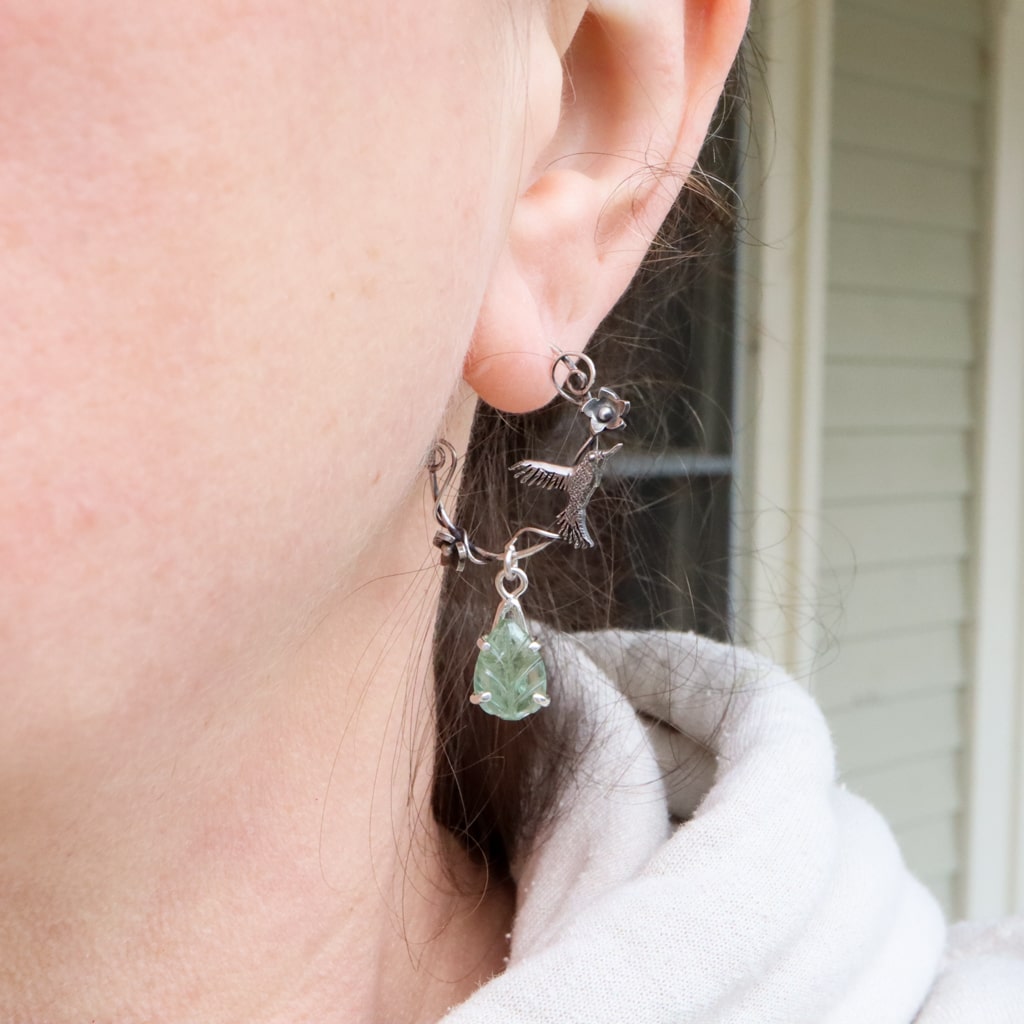 Whimsical Hummingbird Hoops