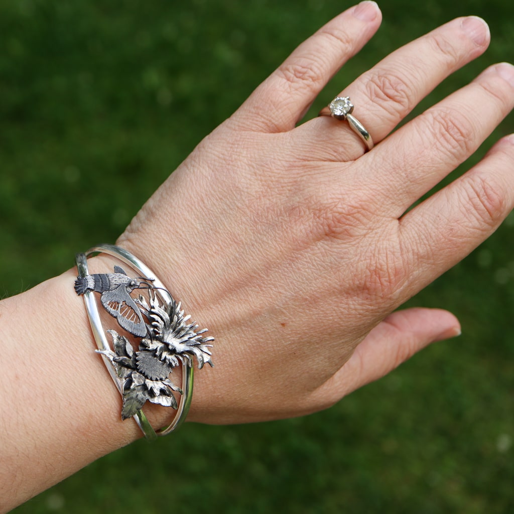 Hummingbird Clearwing Moth Bracelet