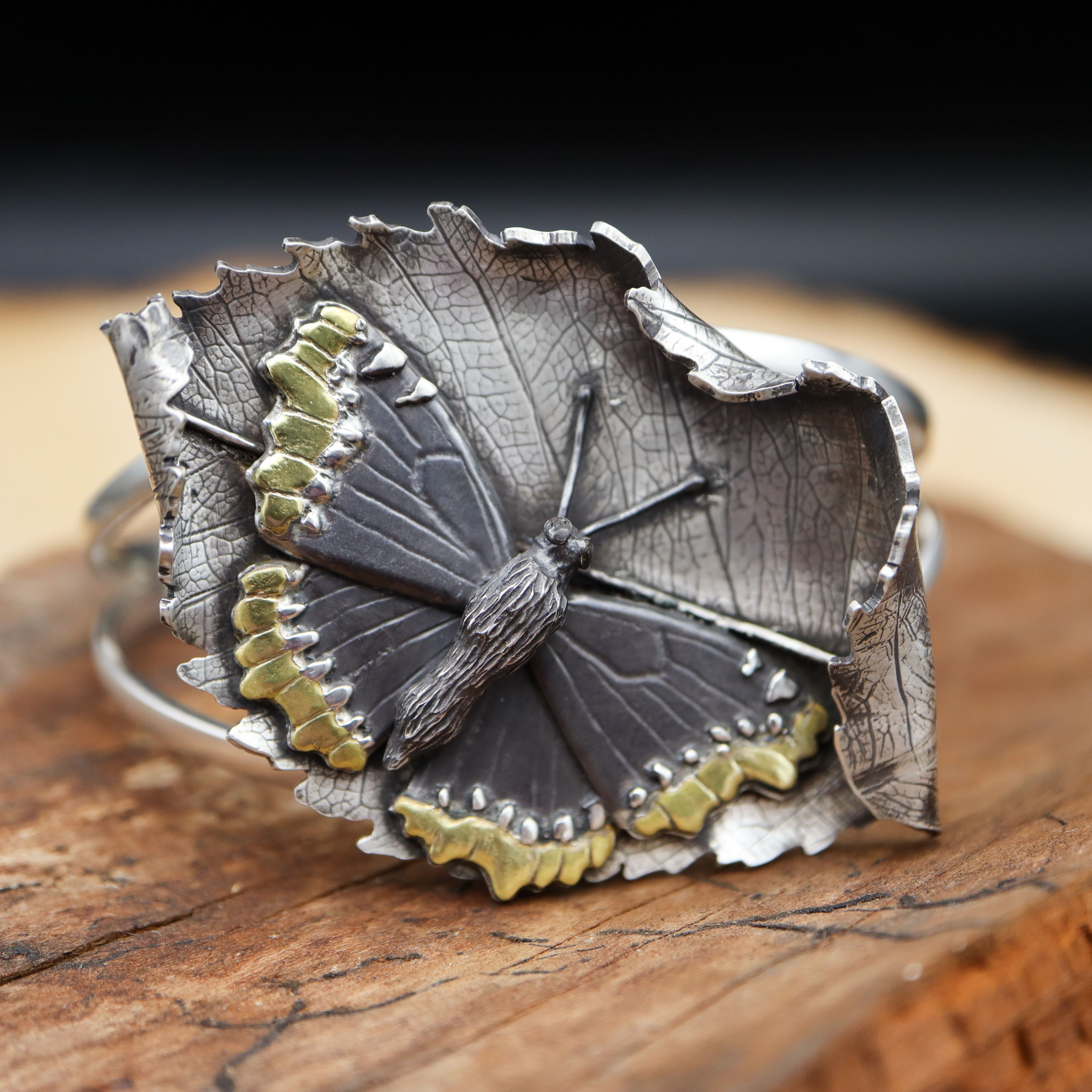 Mourning Cloak Butterfly Bracelet
