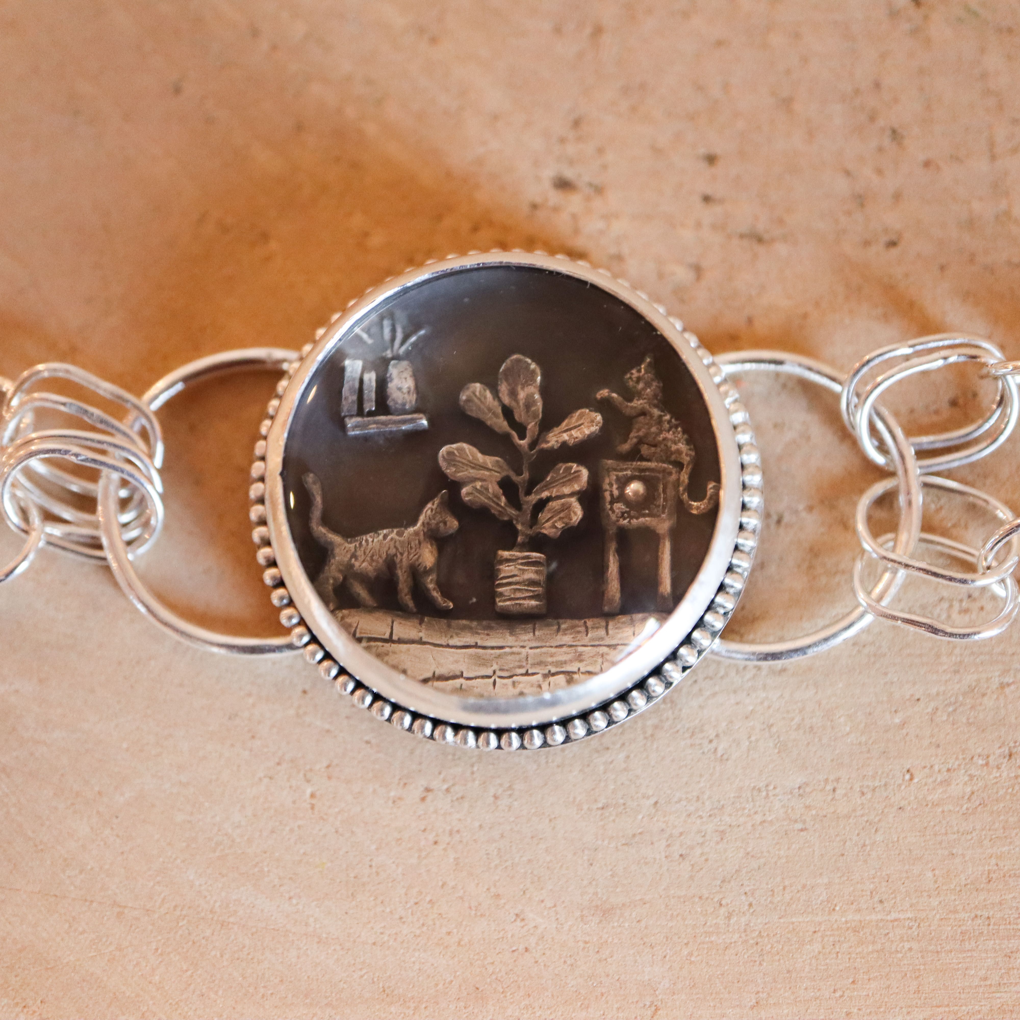 Naughty Cats & Houseplants - Fiddleleaf Fig Bracelet