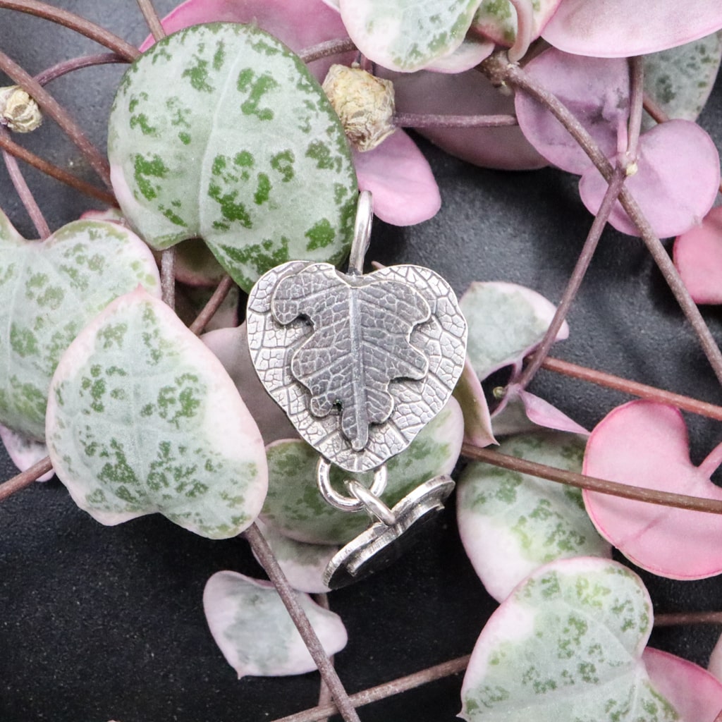 Variegated String of Hearts Dangle Earrings