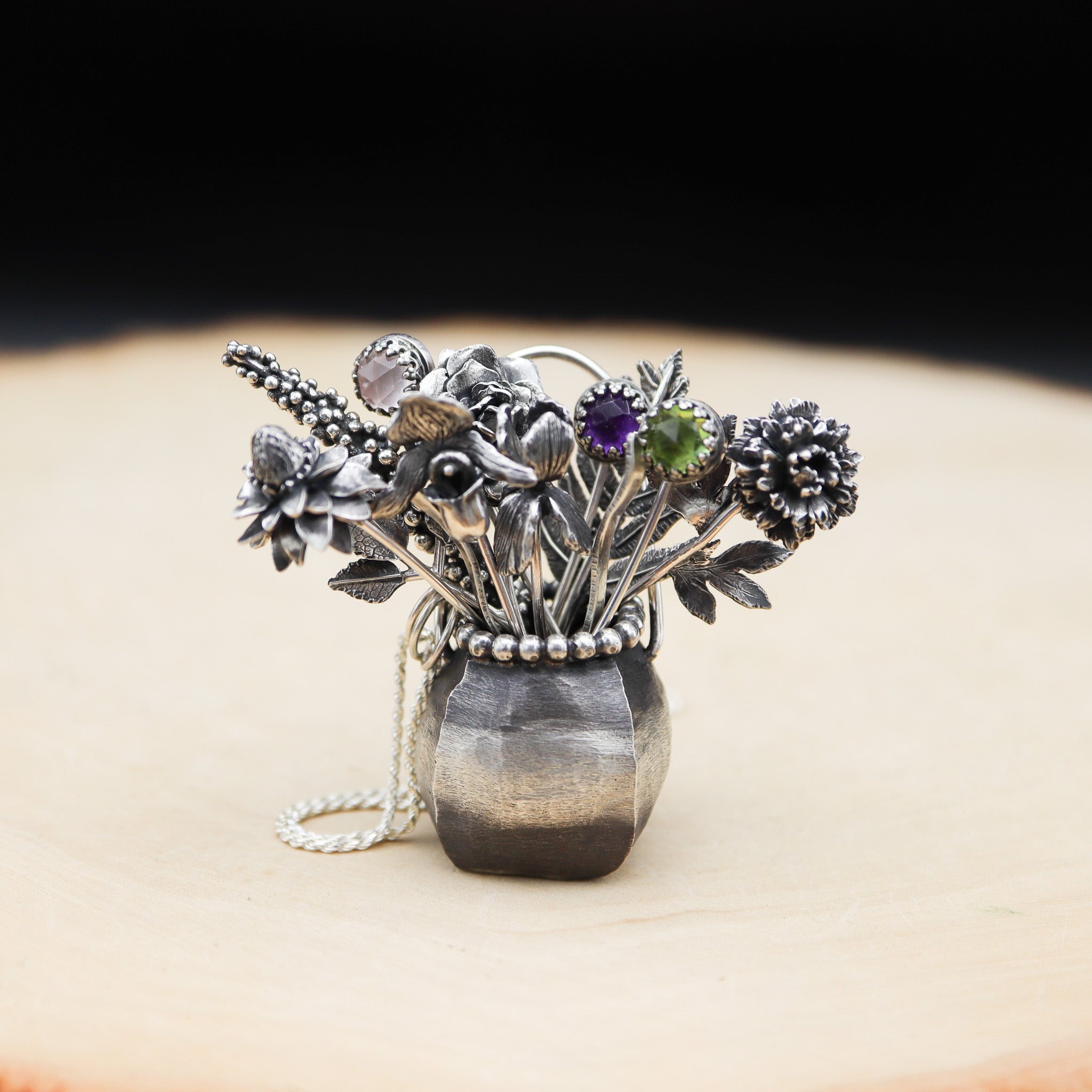 ❤ 珍品・美品・芥子パール・Flowerモチーフ・ネックレス・留め