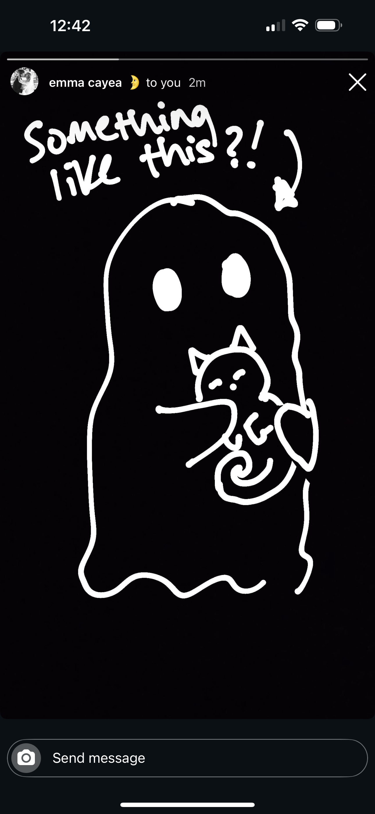 Ghost Holding Their Kitty Necklace