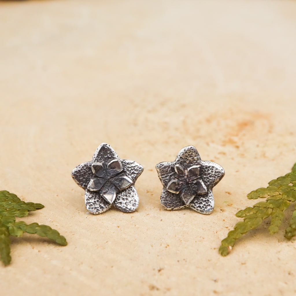 Hoya Flower Stud Earrings