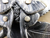 Luna Moth on her Sweet Gum Tree Leaf Necklace