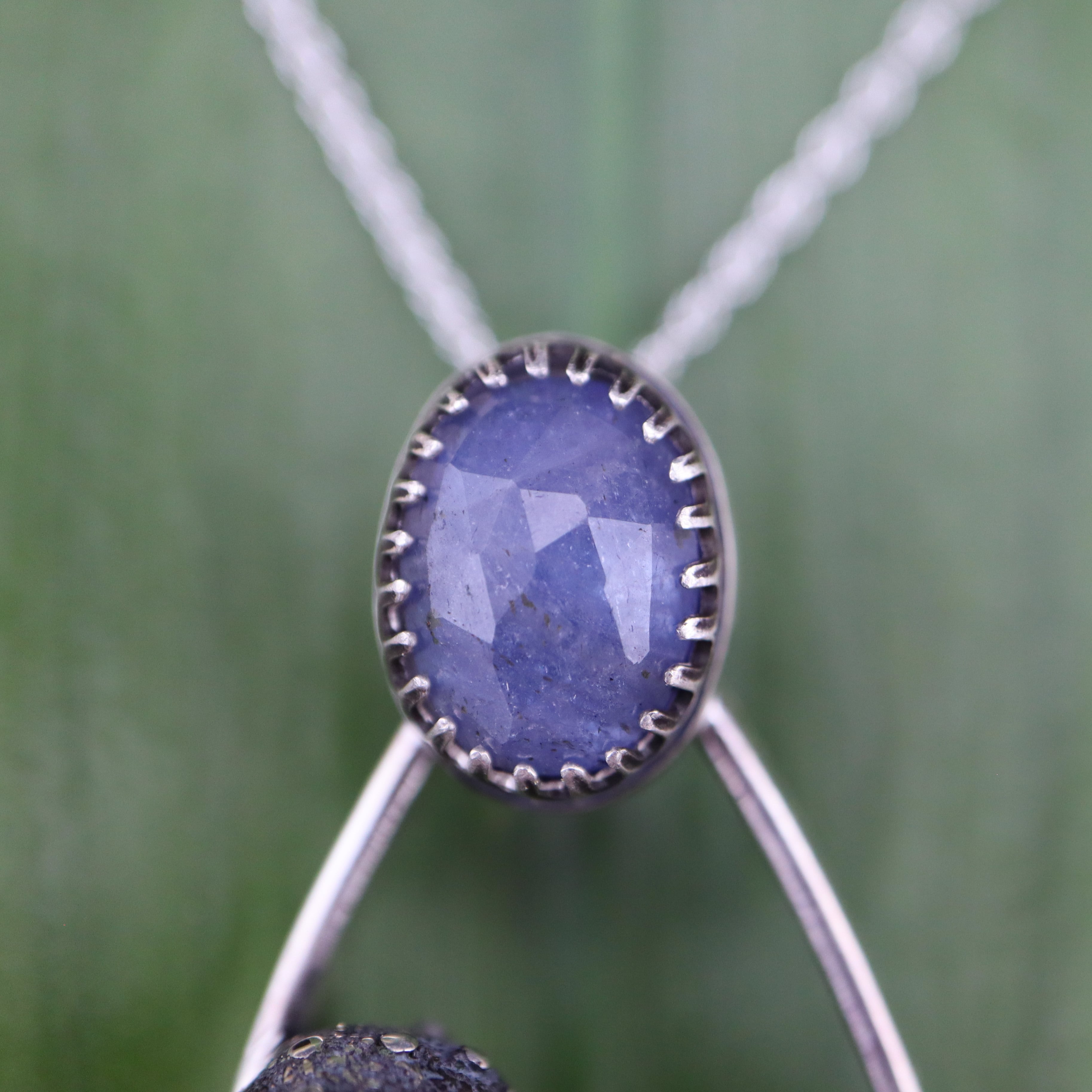 Tanzanite Mushroom Cluster Necklace
