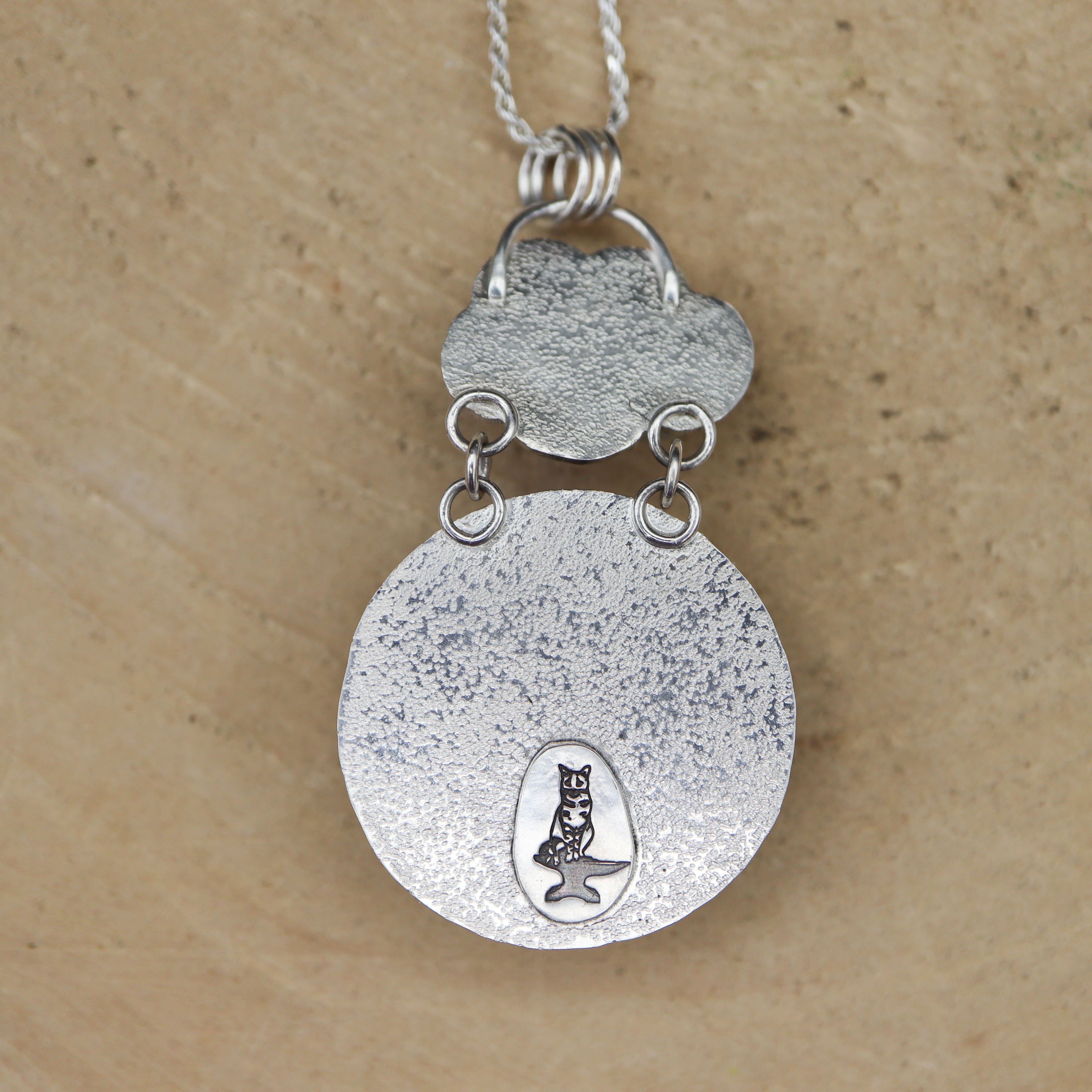 Naughty Cats & Houseplants - Moonstone Cloud and Open Window Necklace