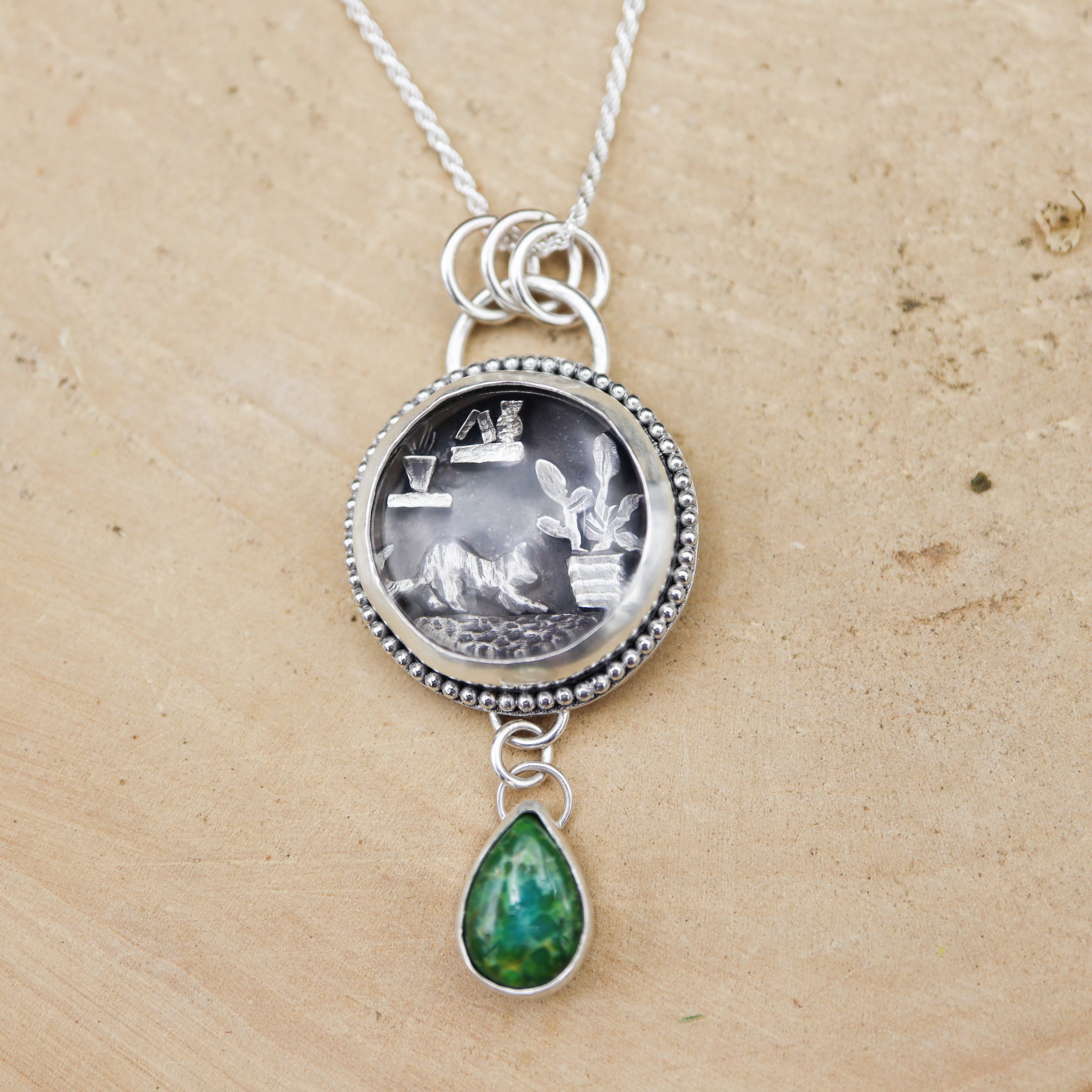 Naughty Cats & Houseplants - Big Stretches Necklace