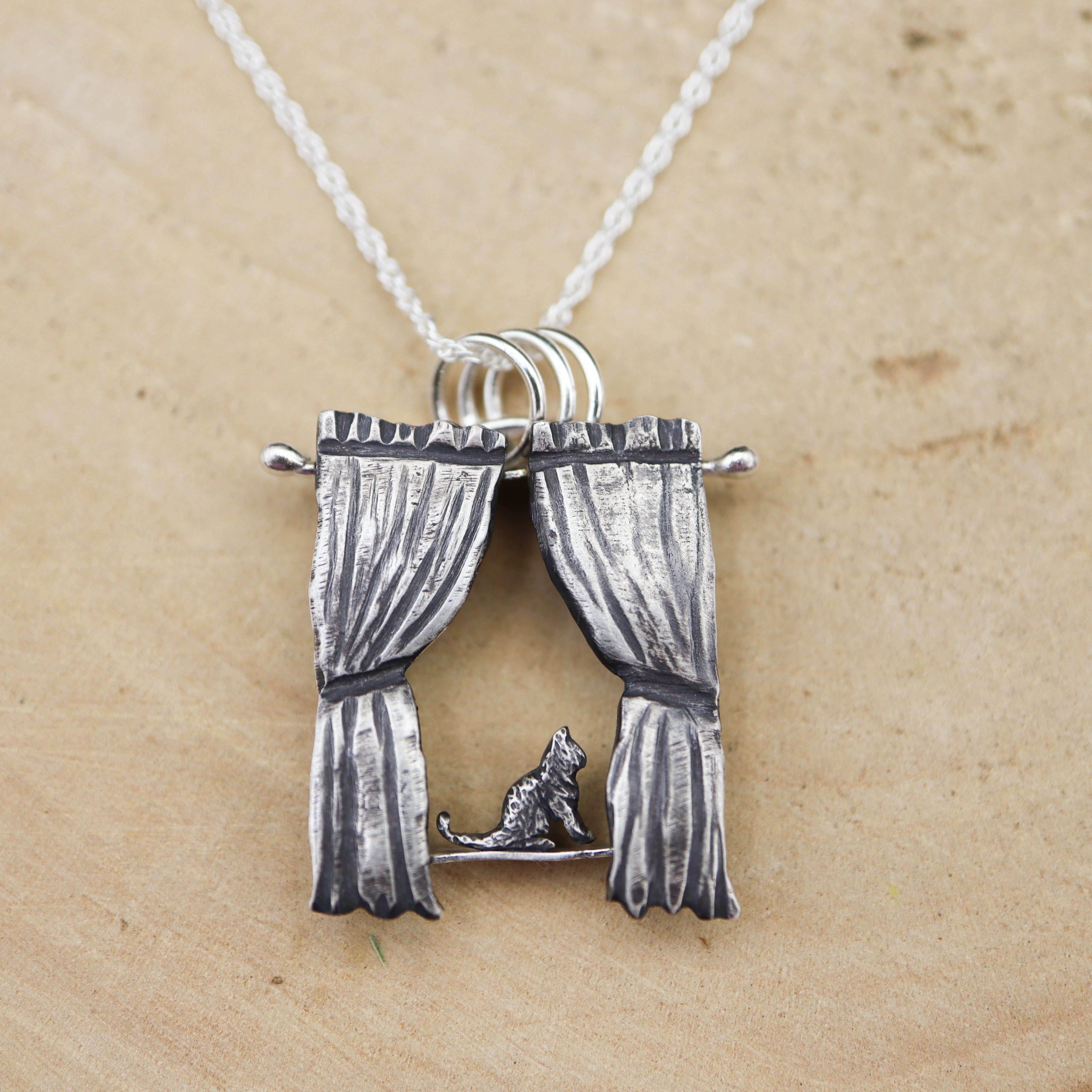 Naughty Cats & Houseplants - Kitty in Window Necklace