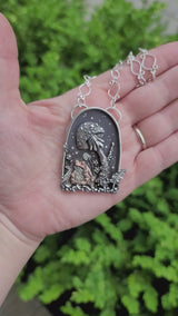 Baby Oliver Toad under his Toadstool Necklace
