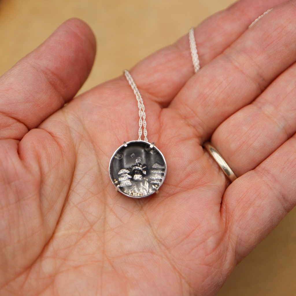 Snowman Snow Globe Necklace