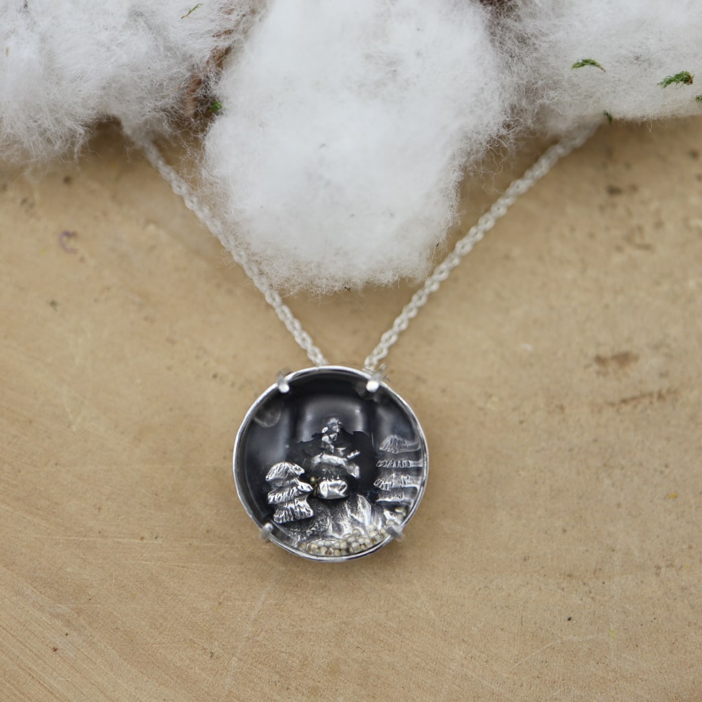 Snowman Snow Globe Necklace