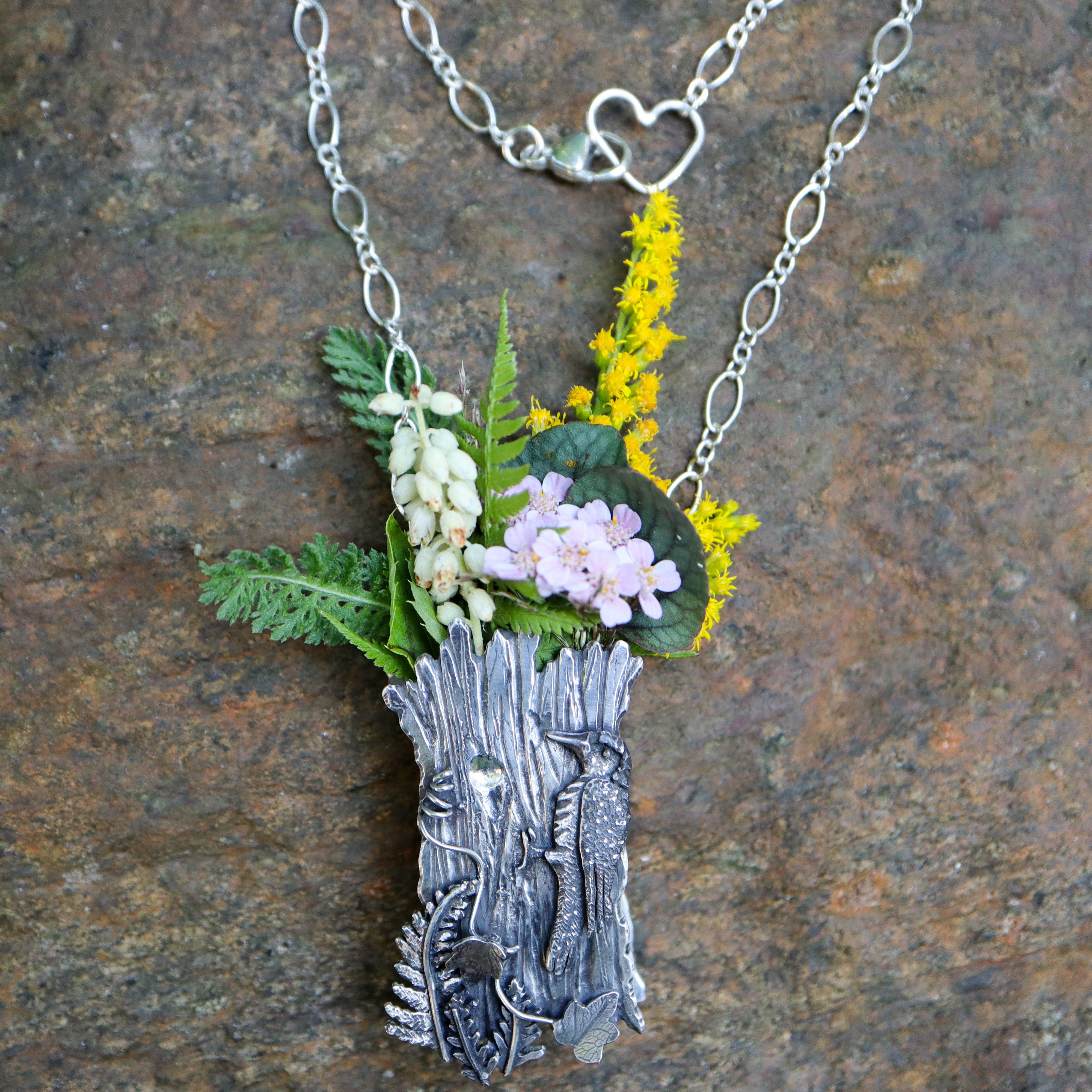 Red-Bellied Woodpecker Vase Necklace