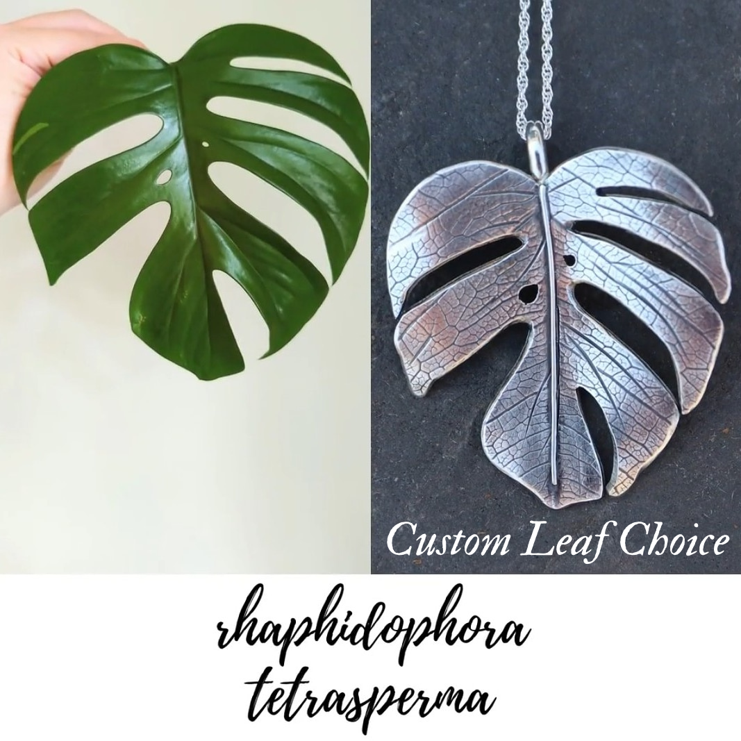 Personalized Rhaphidophra Tetrasperma Necklace